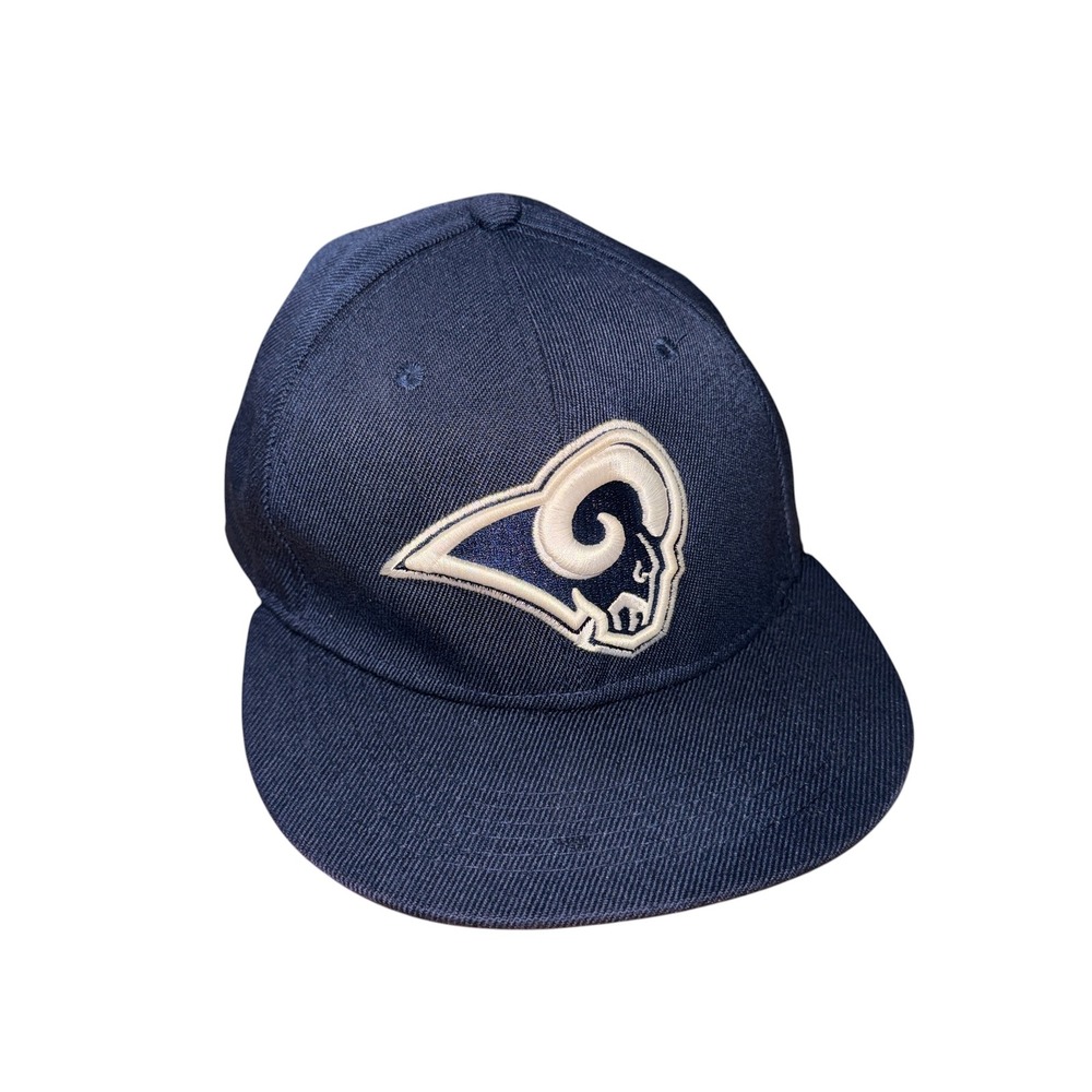 Vtg. New Era 9FIFTY NFL Los Angeles Rams Mens OSFM Pre-Owned Snapback Hat Blue‎